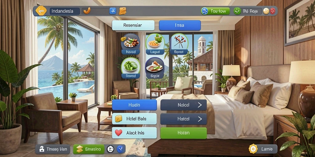Tampilan awal game yang menarik dan interaktif.