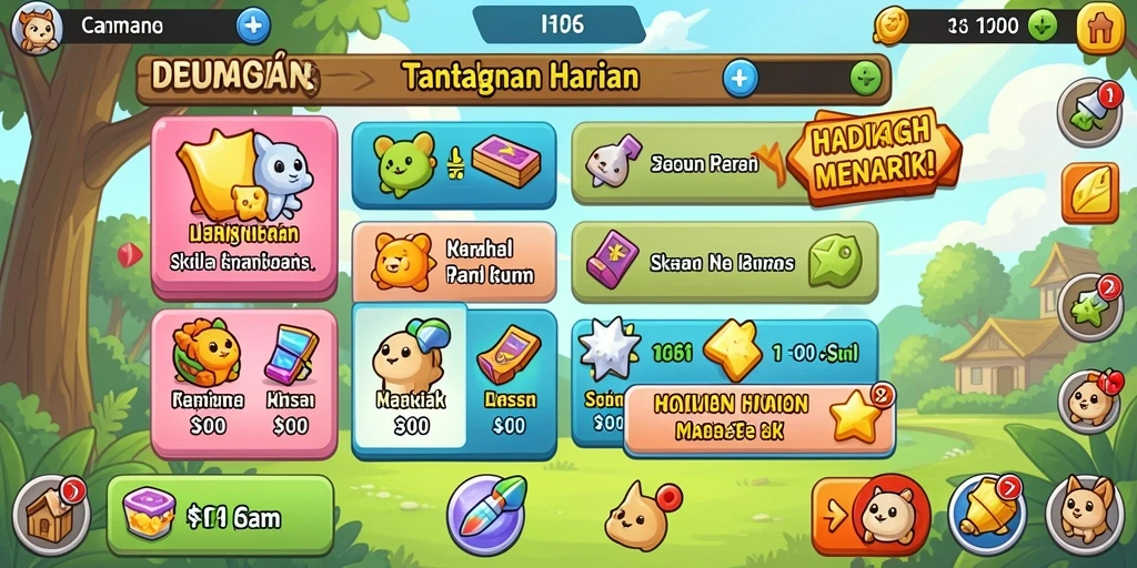 Tampilan awal yang menarik perhatian dan mudah dipahami.