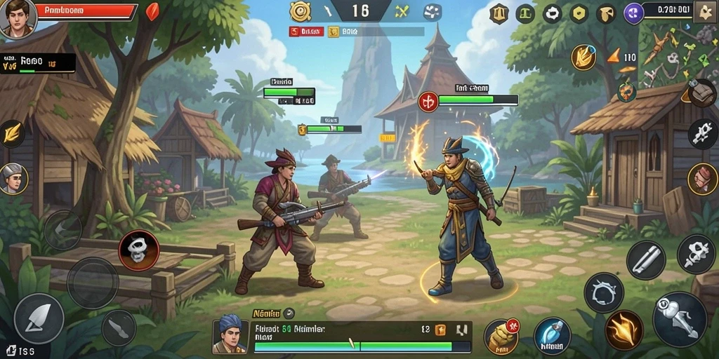 Tampilan level pertama yang menawan dan penuh warna.