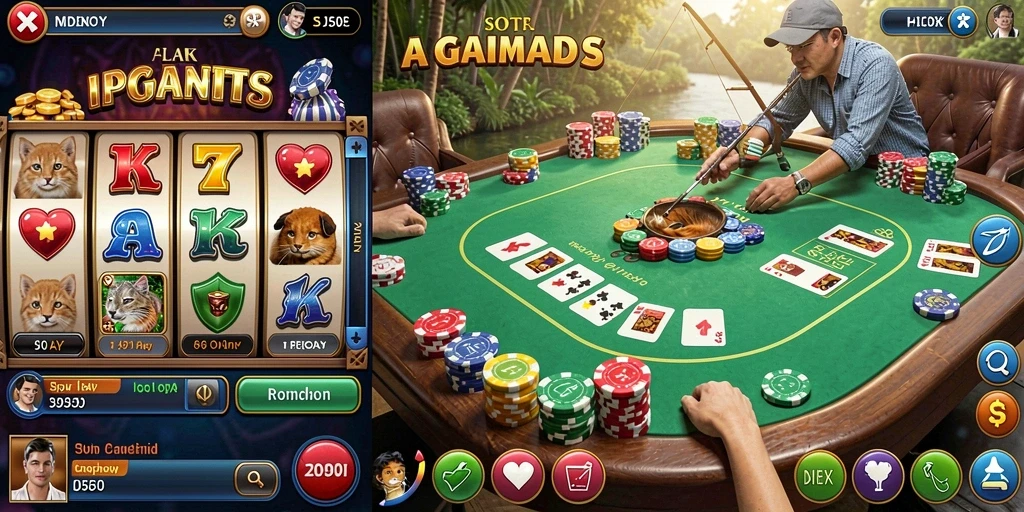 Tampilan mesin slot yang kaya warna dan menarik.